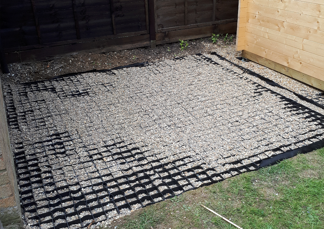 Gravel base for new shed