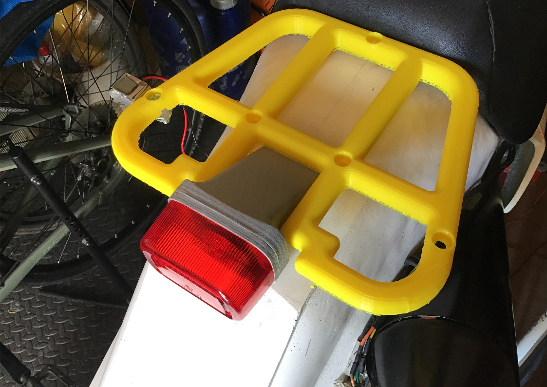 3D printed motorcycle rack