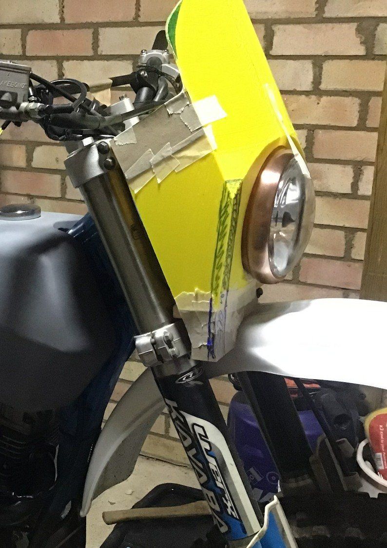 Prototype motorcycle headlight cowl
