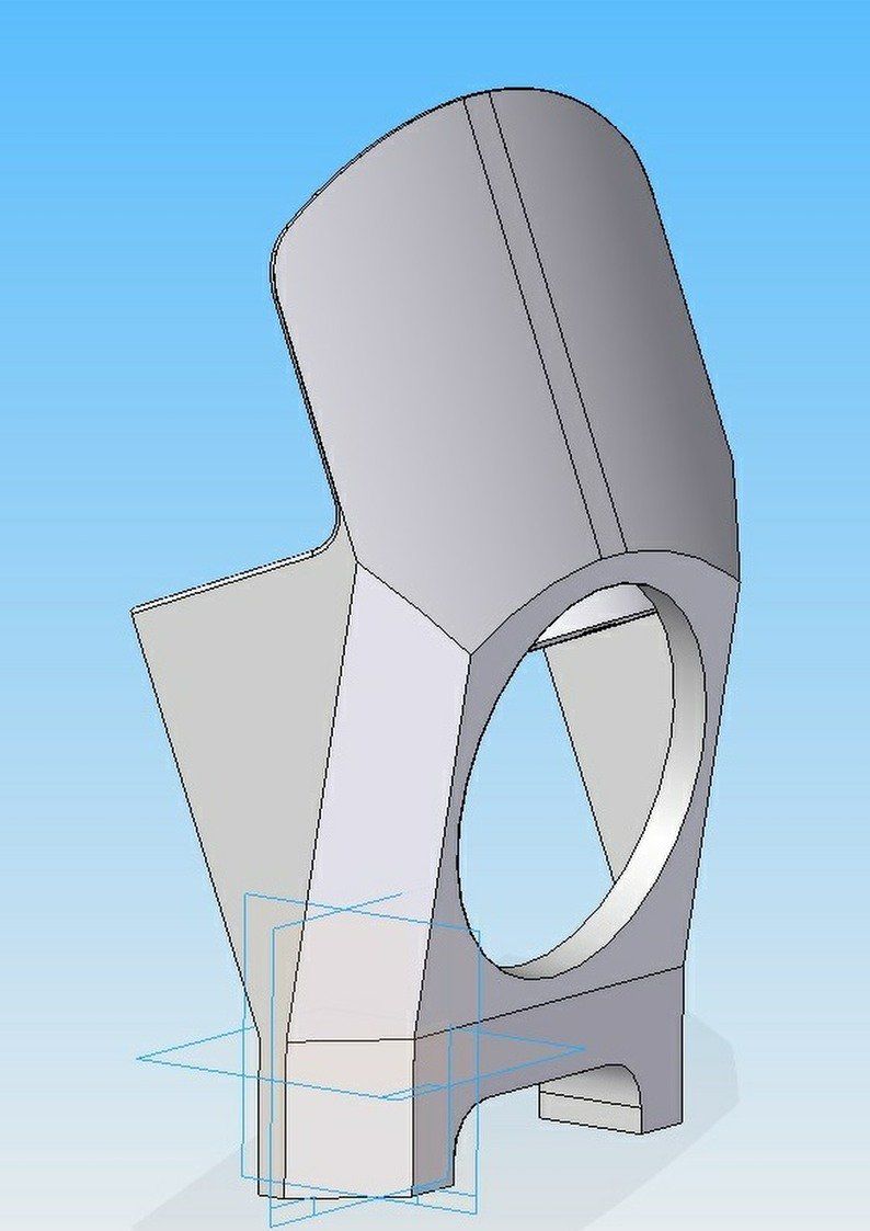 3D CAD design for dirt bike head light cowl