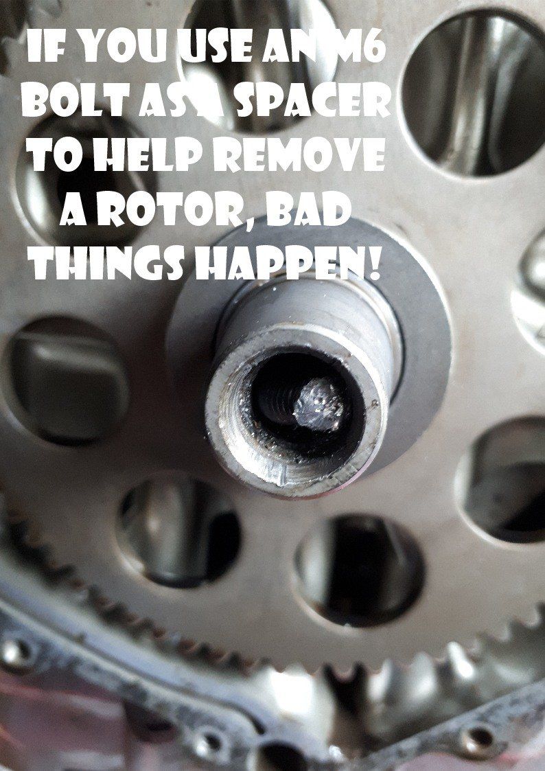 Removing GS500 rotor