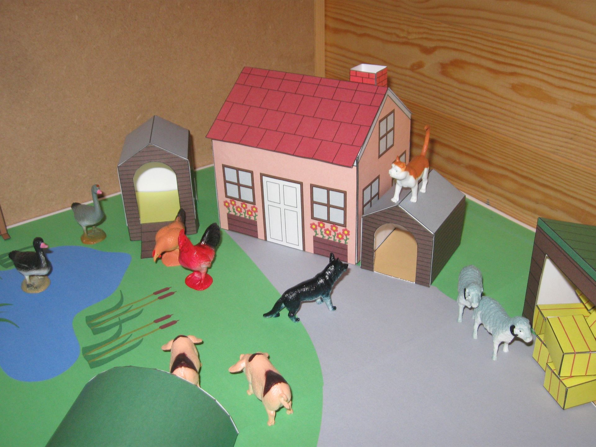 Toy Farm Buildings Card Models