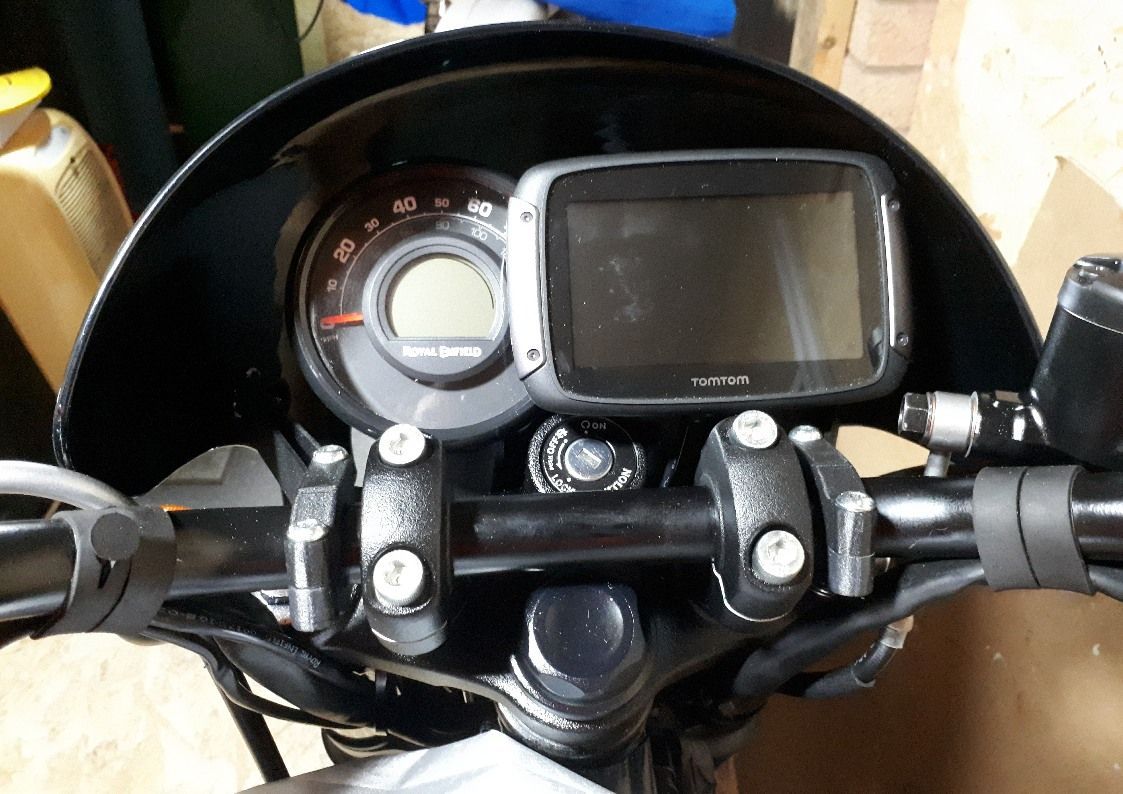 Cockpit View of Royal Enfield Hunter and Screen