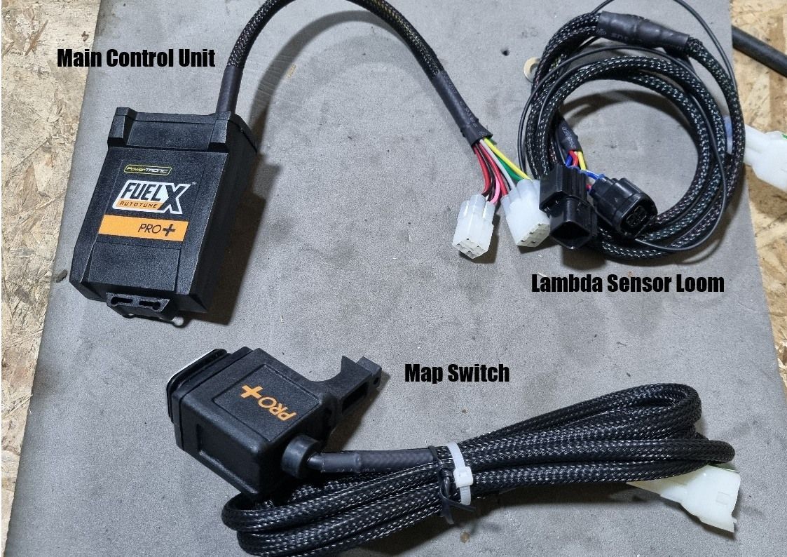 The main components of the Royal Enfield Hunter HNTR 350 FuelX Pro+ system