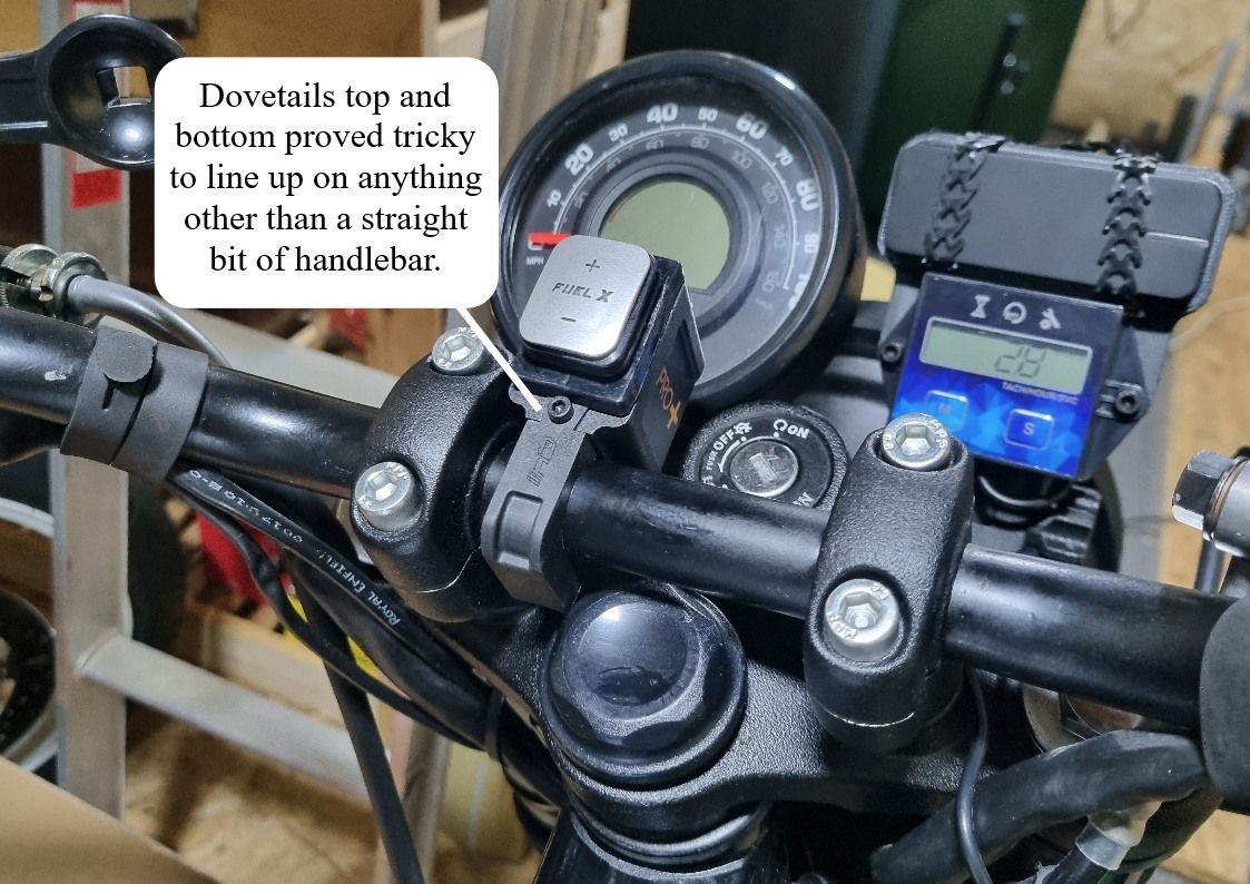 Mounting the FuelX map switch to the Royal Enfield Hunter's handlebars