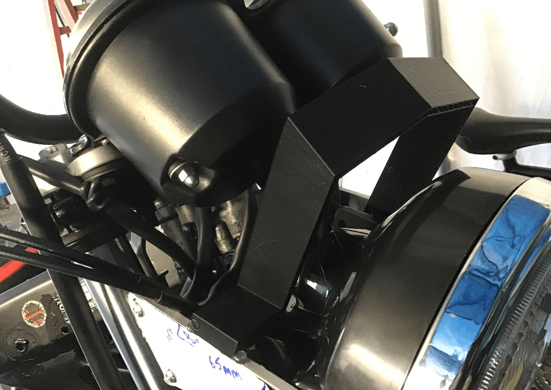 3D printed motorcycle cowl mount
