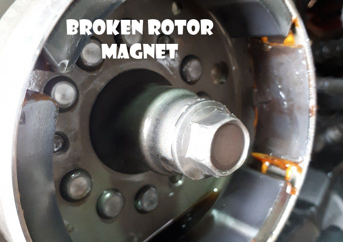 GS500 damaged rotor magnet
