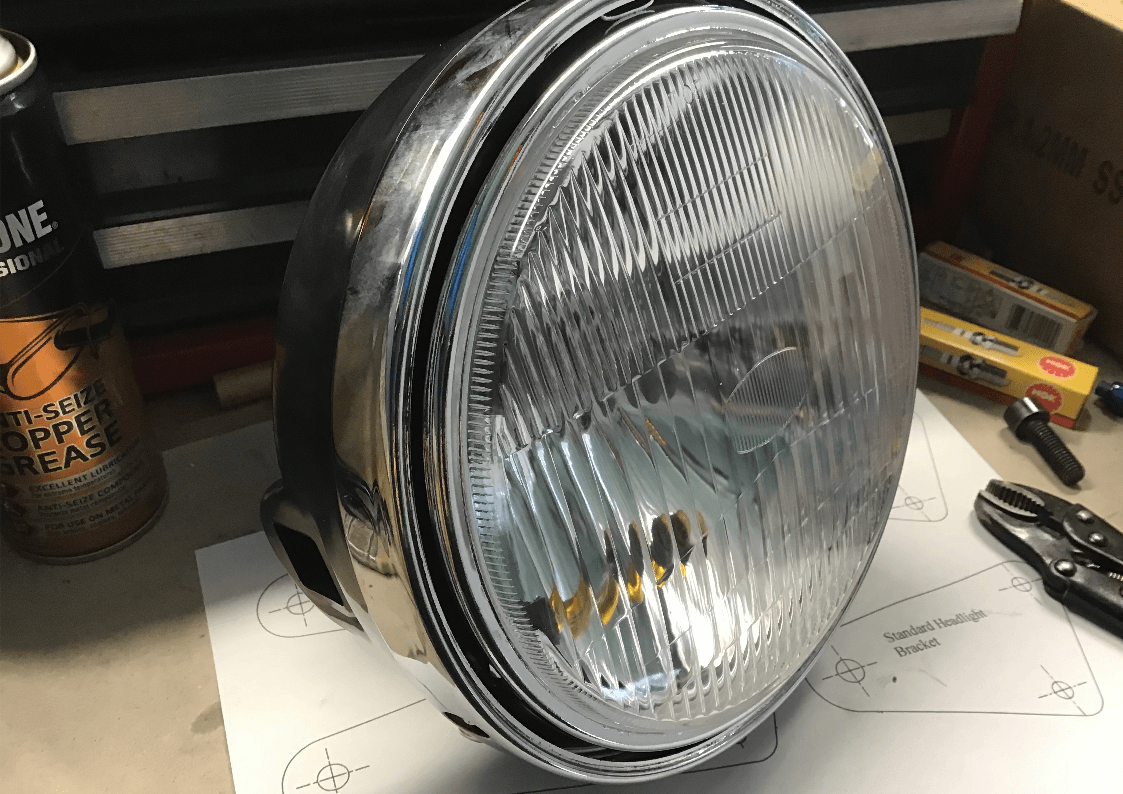 RD350LC pattern headlight on GS500