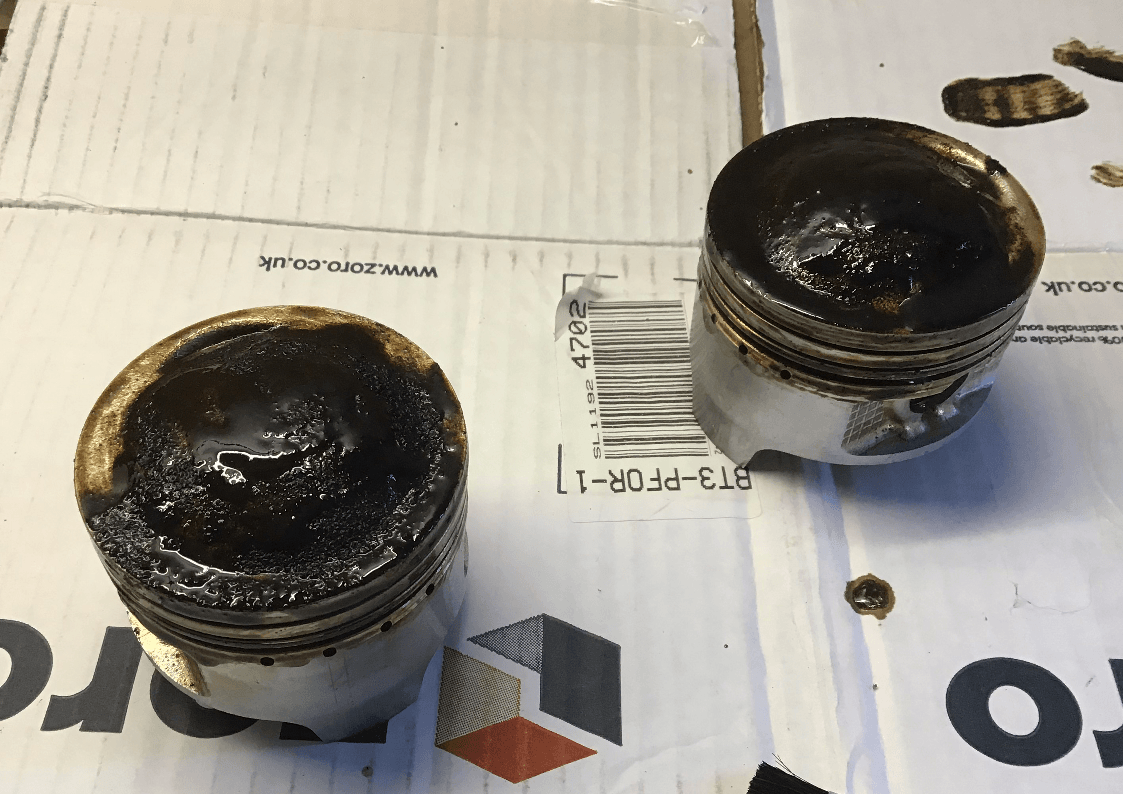 Cleaning GS500 pistons
