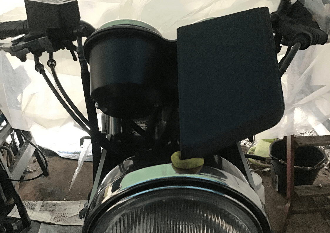 3D printed GS500 flyscreen headlight cowl