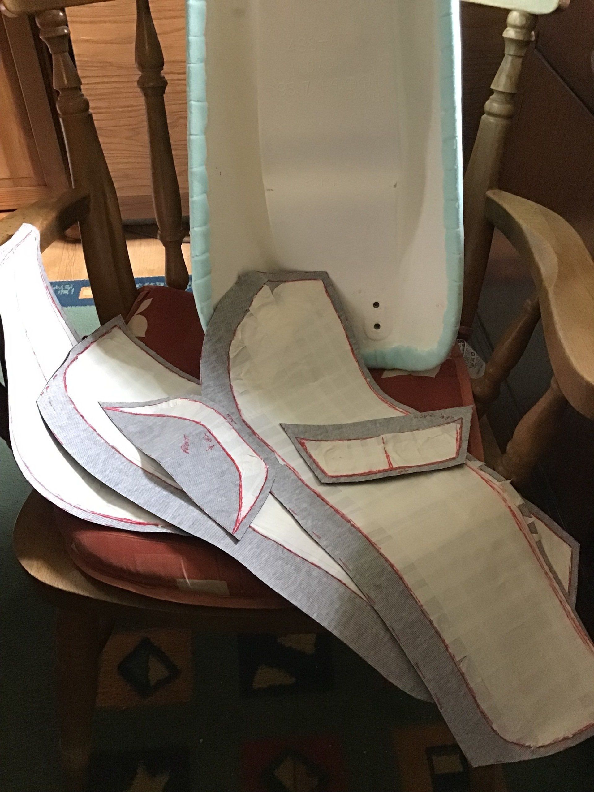 motorcycle seat foam pattern