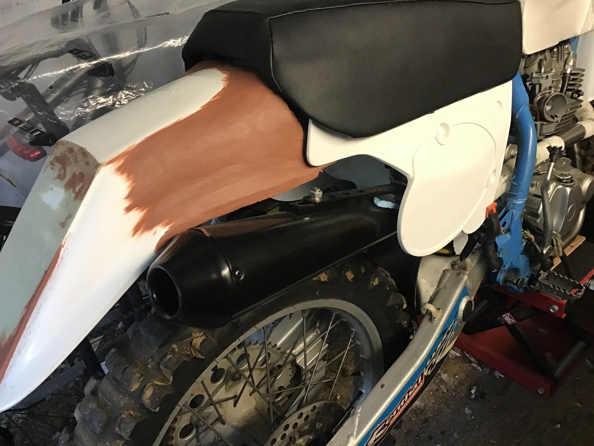 Side panel fitted in place
