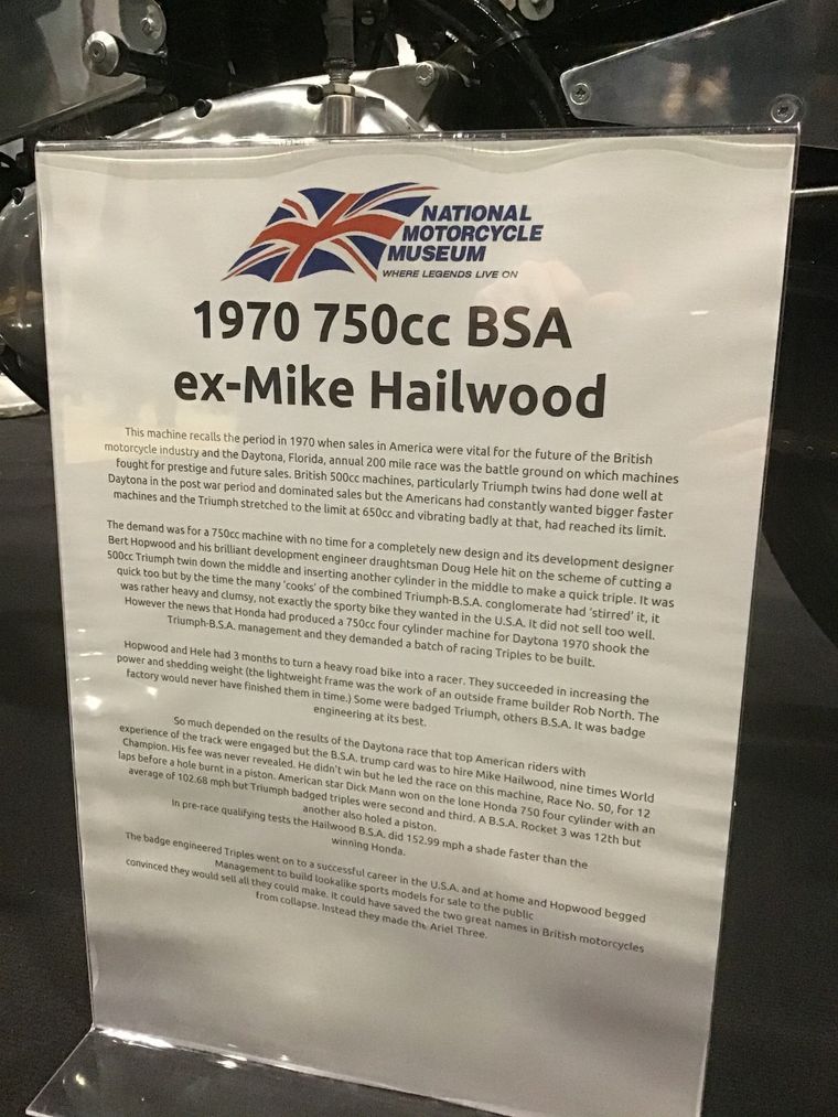 1970 BSA Ex Mike Hailwood