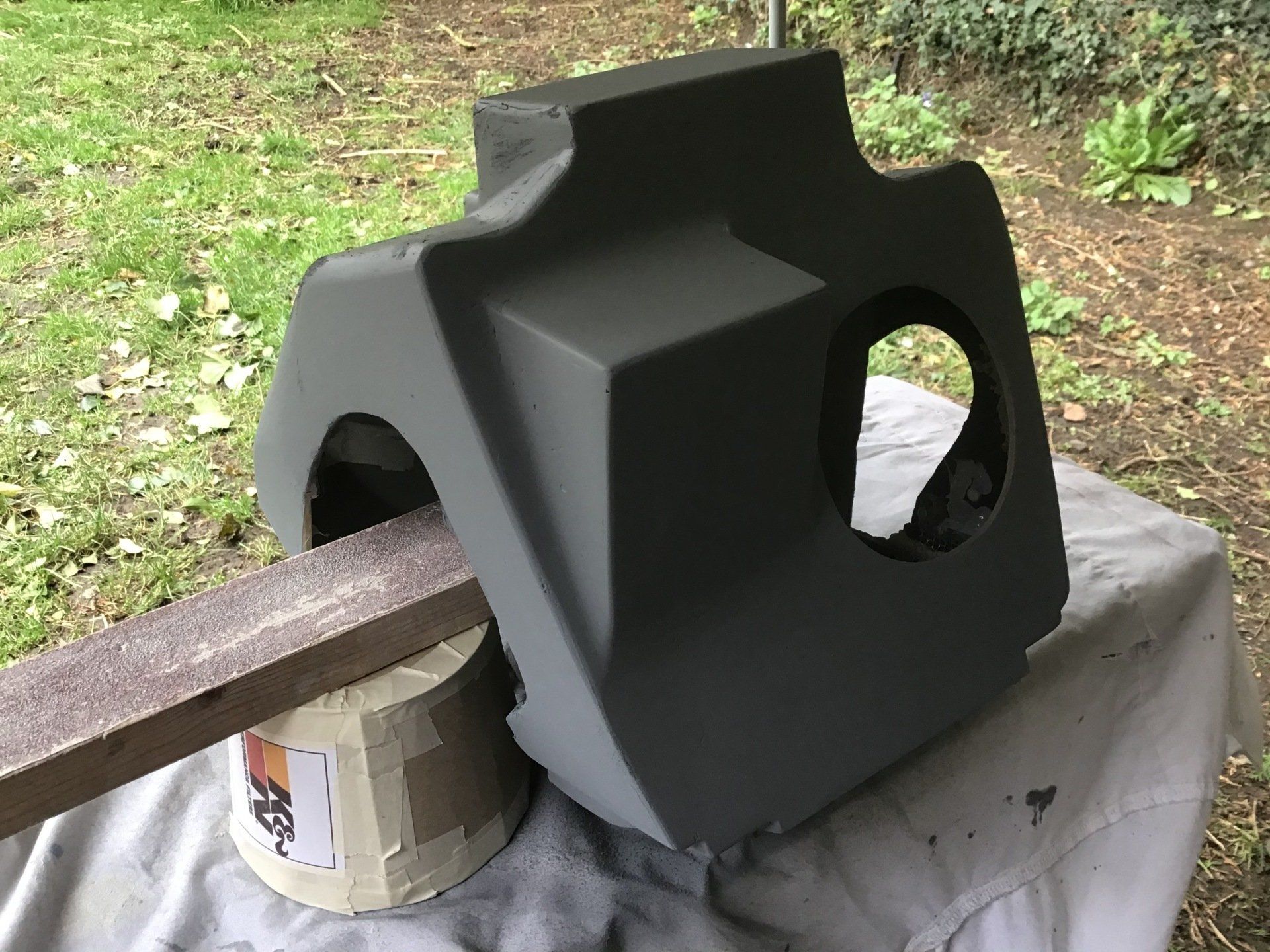 Airbox with a coat of primer