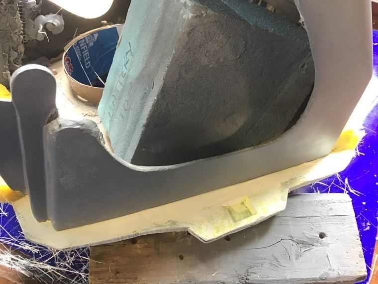 Trimming edge of fibreglass airbox mould