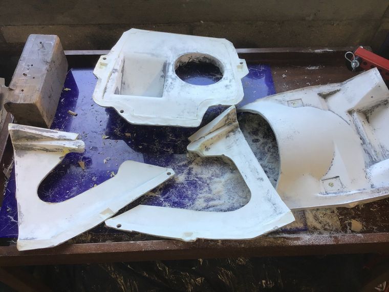 Trimming fibreglass mouldings