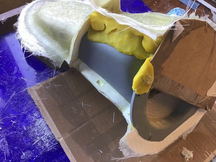 Making fibreglass air boot