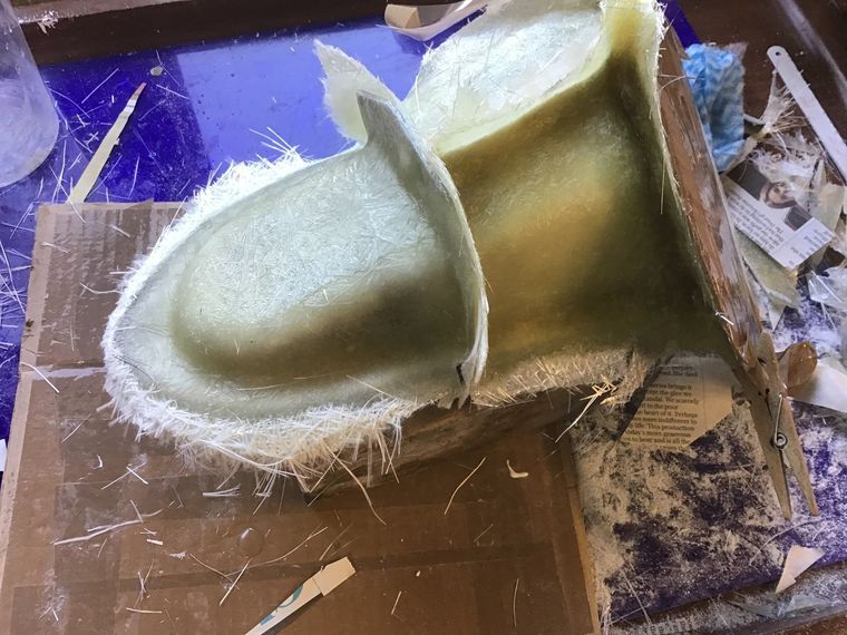 Making fibreglass air boot mould