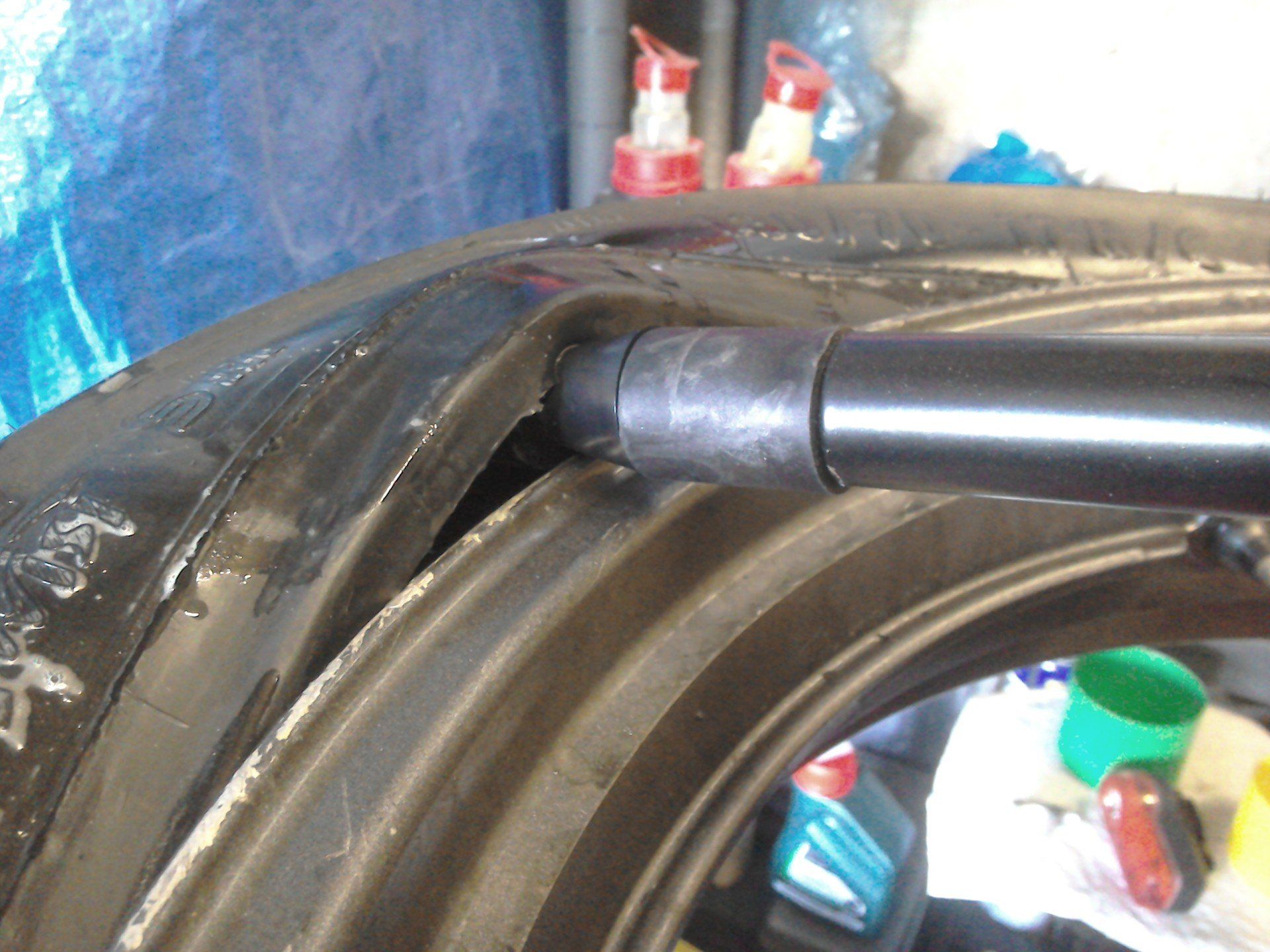 De-mount end of Sealey TC963 tyre bar