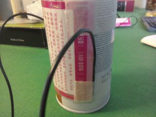Heating element taped to can