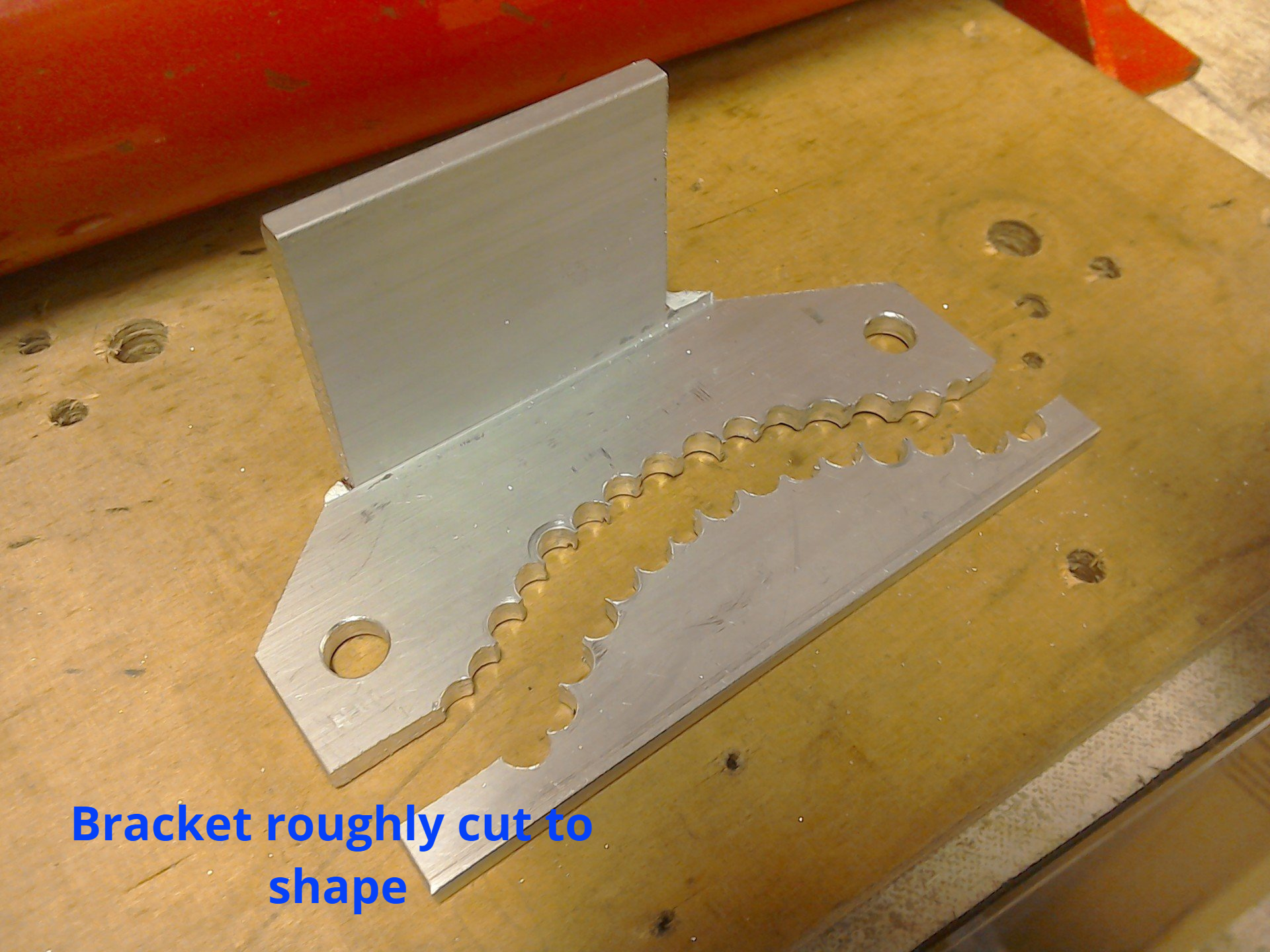 Roughing out of bracket completed