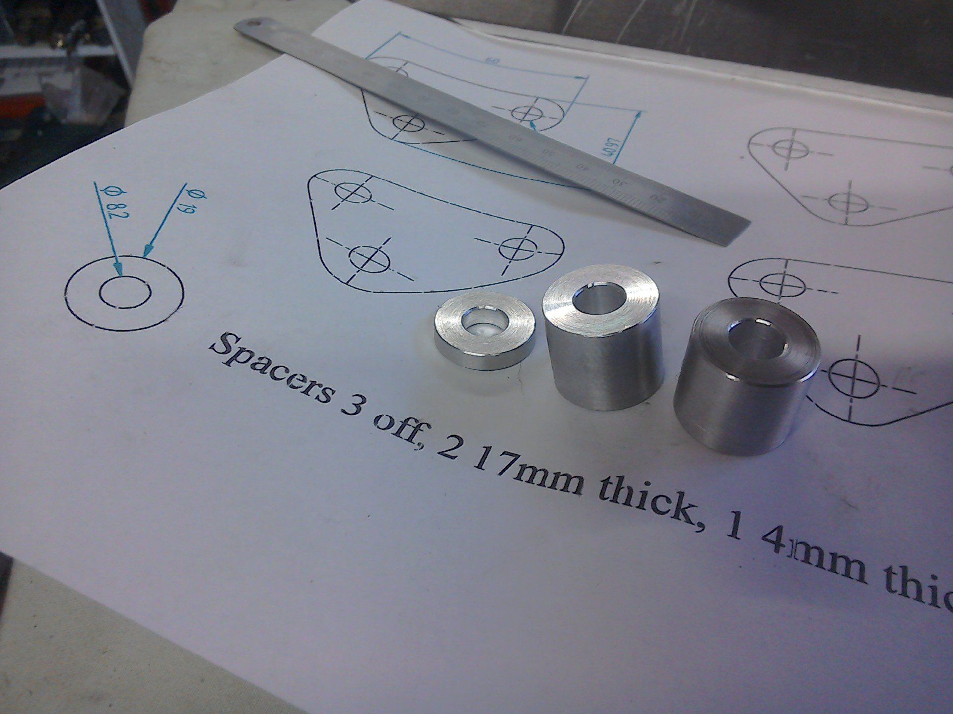 Machining Head Steady Spacers
