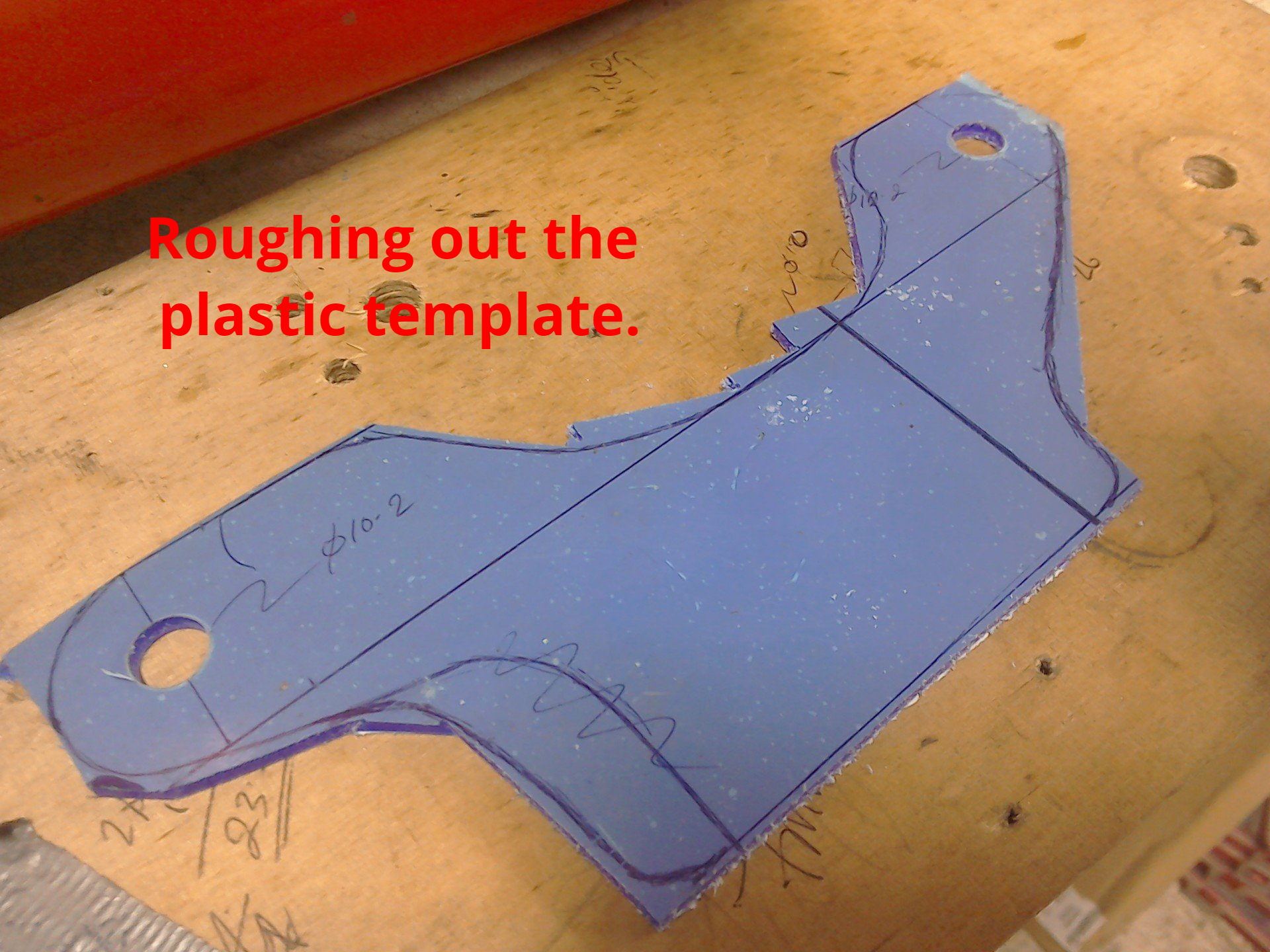 Engine mount plastic template