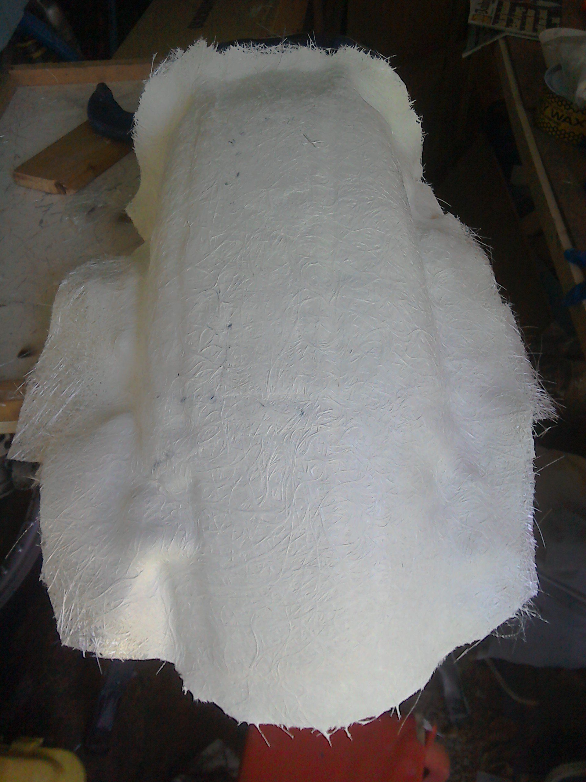 Mudguard mould laid up