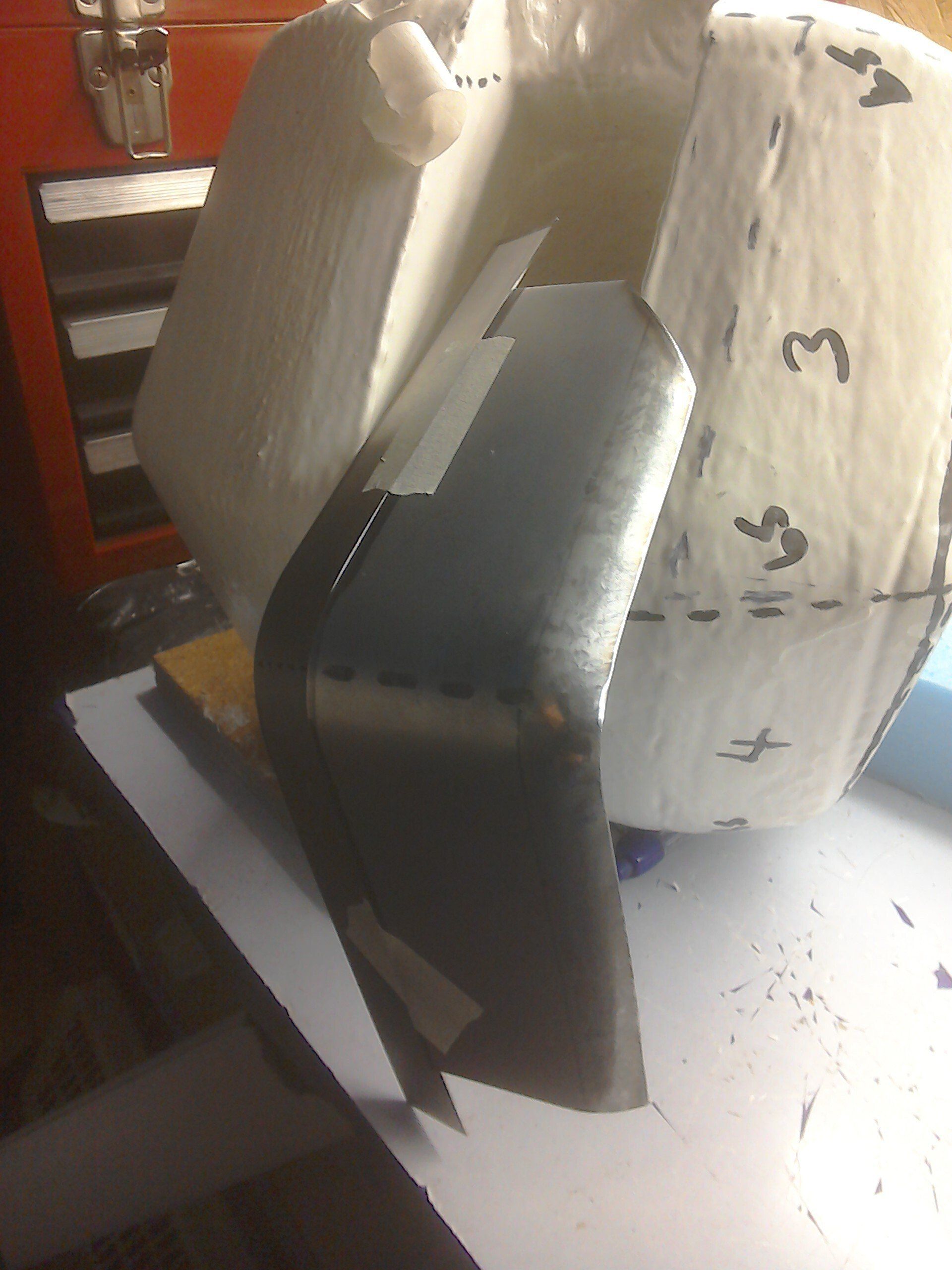 First attempts at sheet metal shaping using hammer and dolly