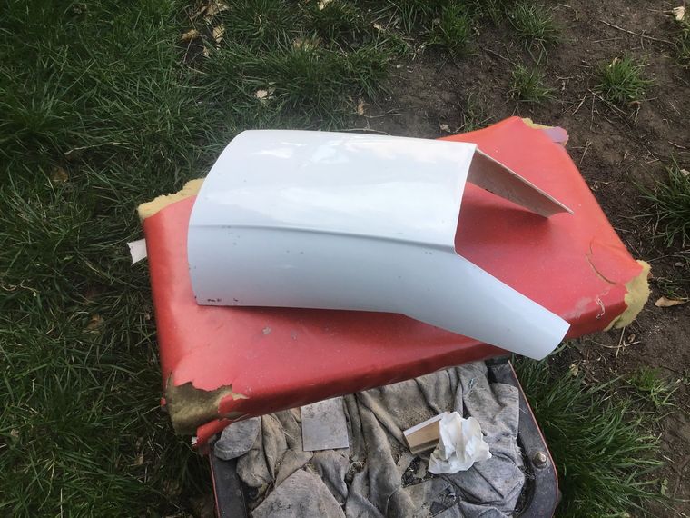 Fibreglass rear motorcycle mudguard