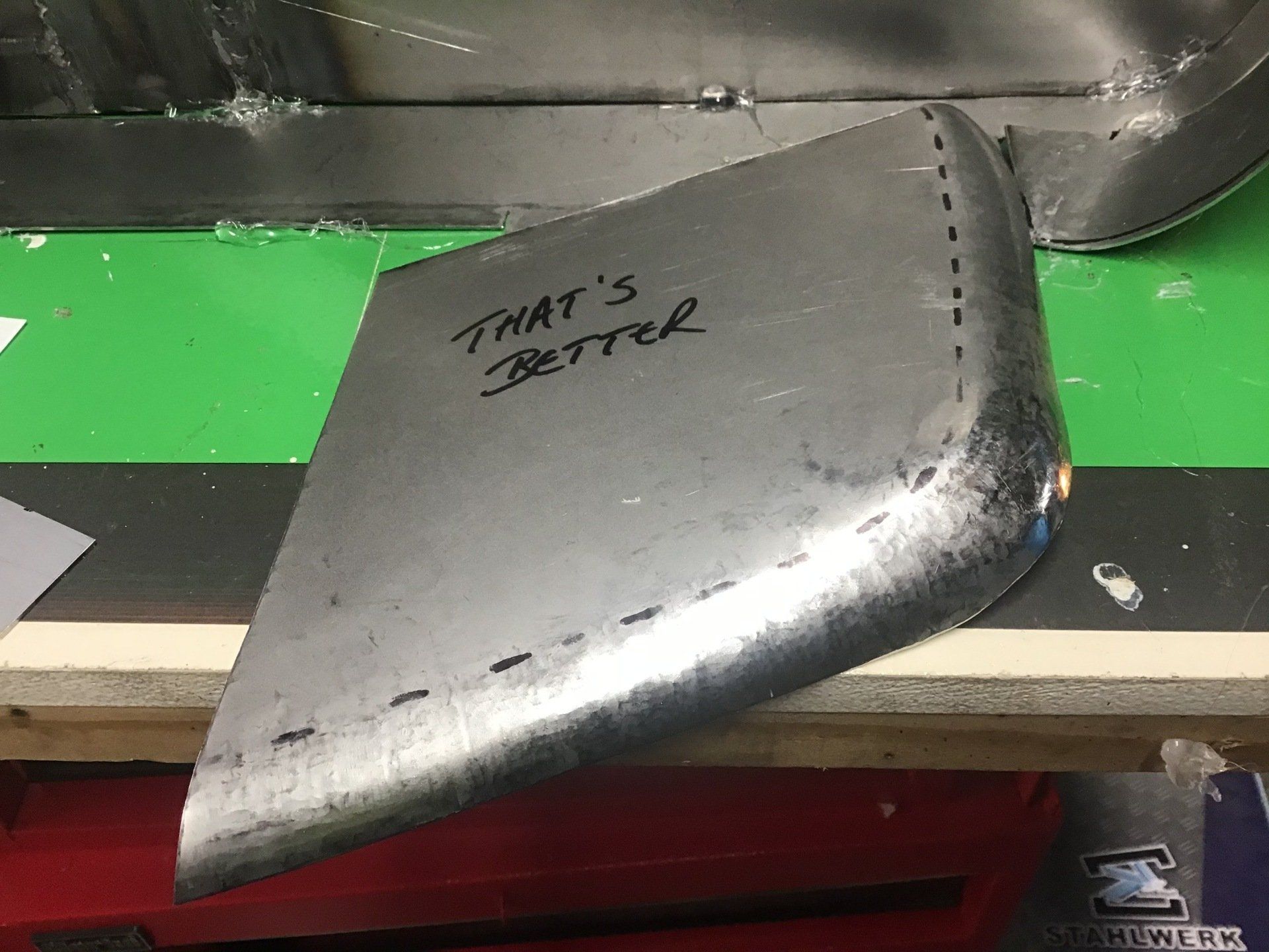 Rectifying sheet metal work mistake