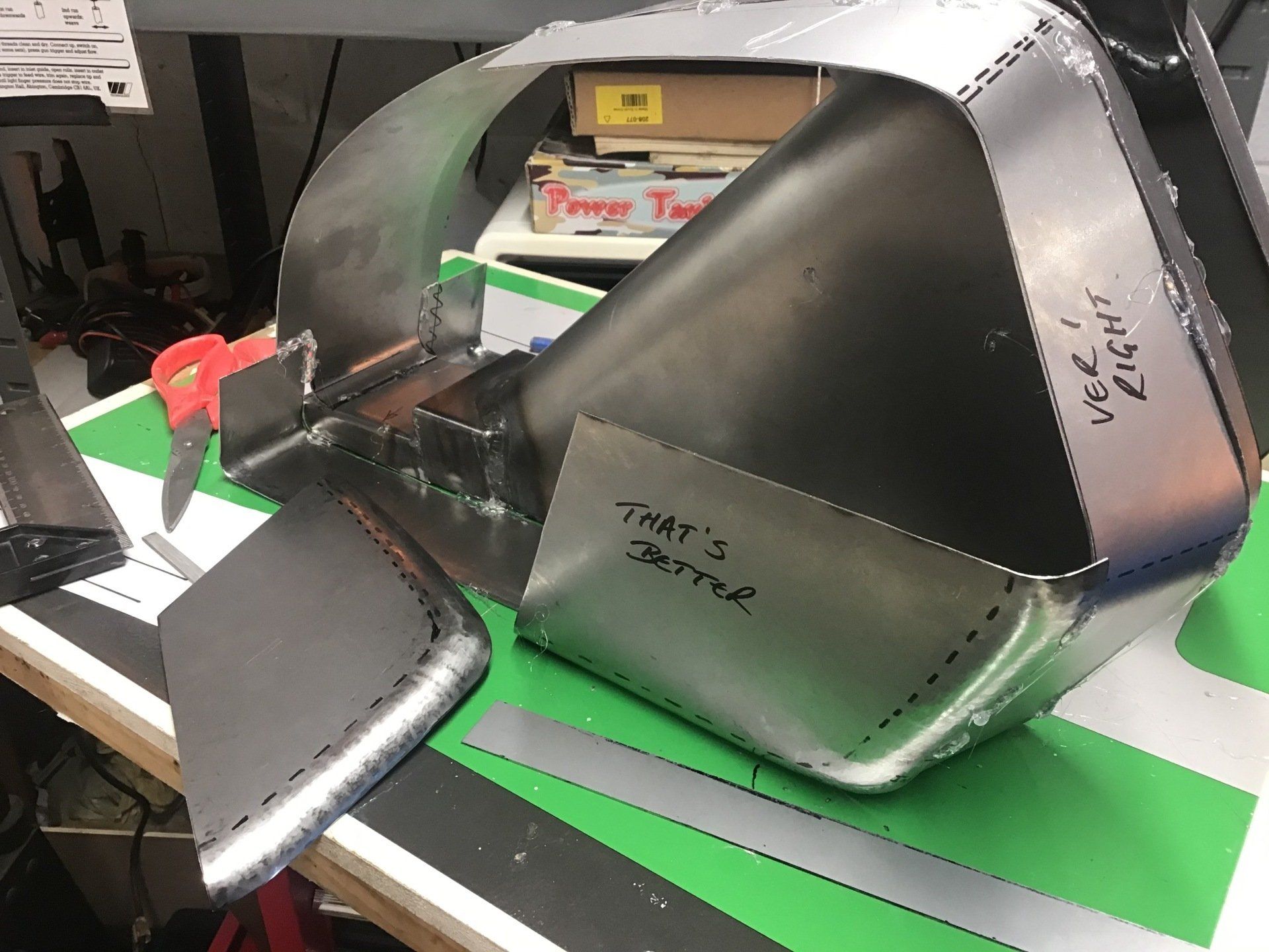 Making sides for motorcycle petrol tank