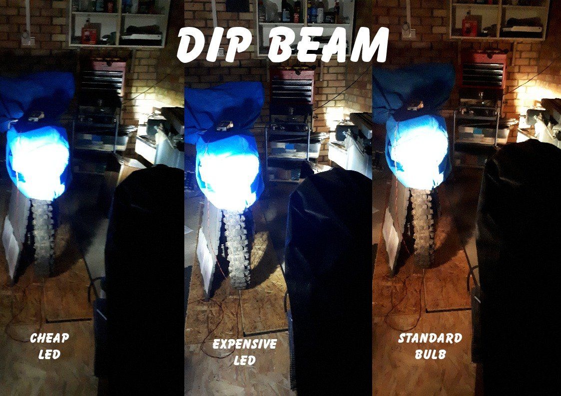 LED bulb test dip beam