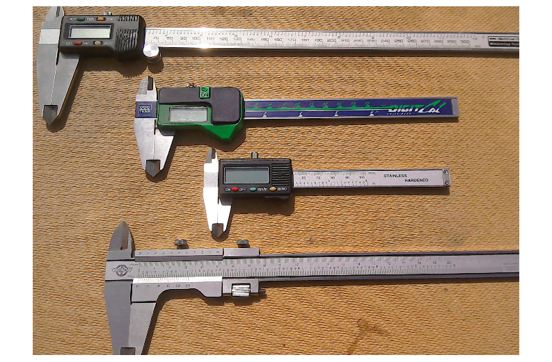 Vernier Calipers Of Different Lengths And Types