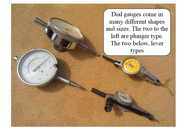 A selection of dial gauges (DTI).