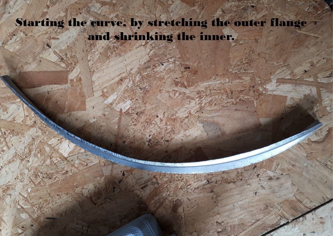 Forming a curved sheet metal flange