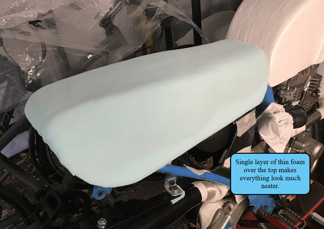 Fitting motorcycle seat foam