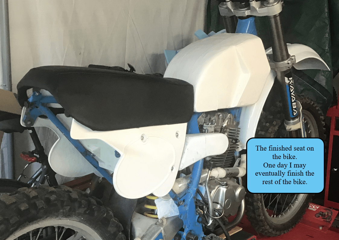 Trial fitting motorcycle seat