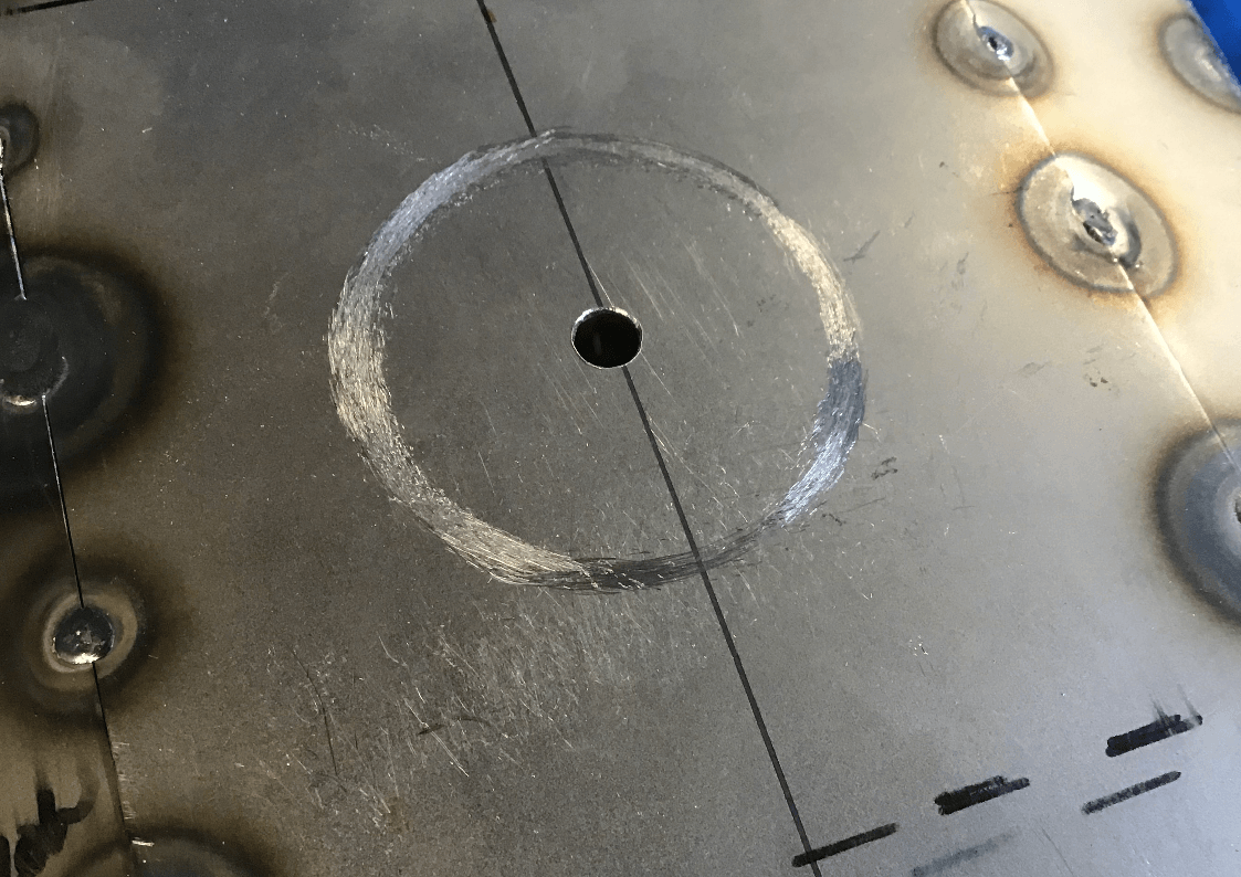 Cutting hole for fuel filler - failure
