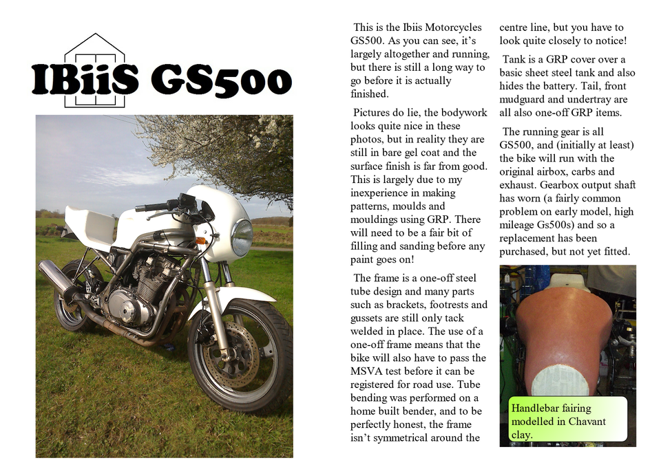 Offbeat Bikes Magazine Issue 1 IBiiS GS500