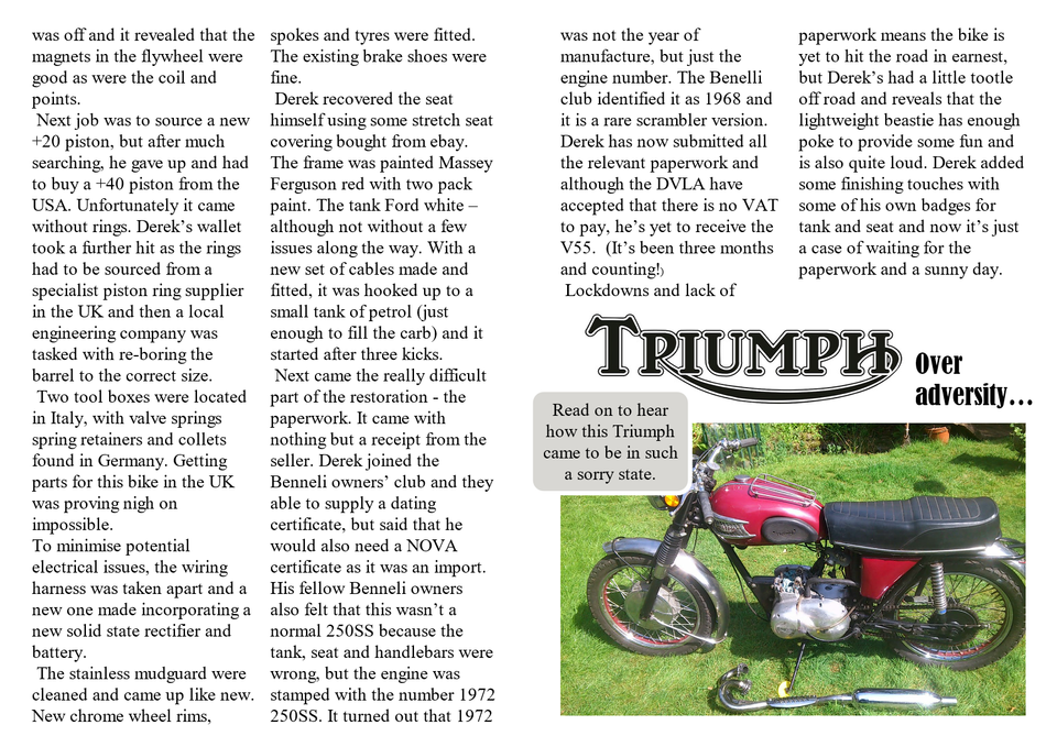 Offbeat Bikes Magazine Issue 18 Troublesome Triumph