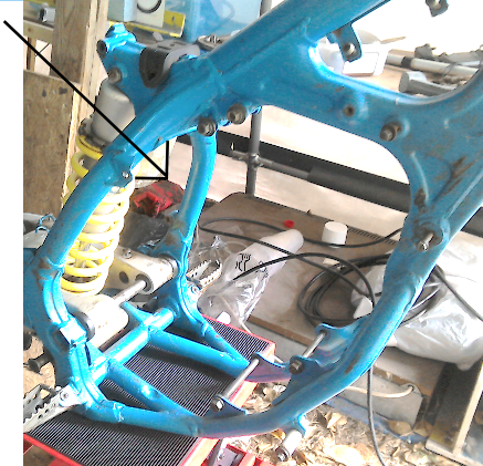 YZ125 chassis ready for new engine