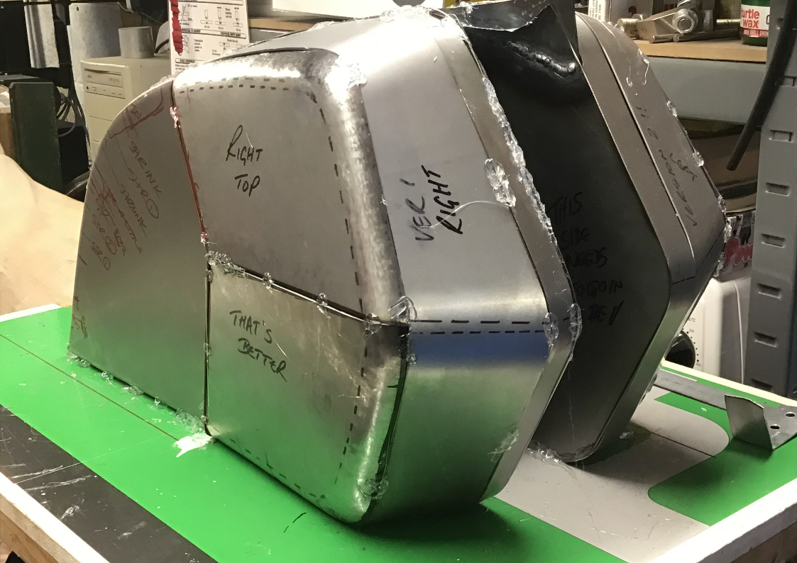 Fabricating a motorcycle fuel tank