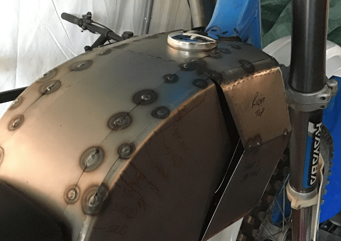 fabricating motorcycle gas tank
