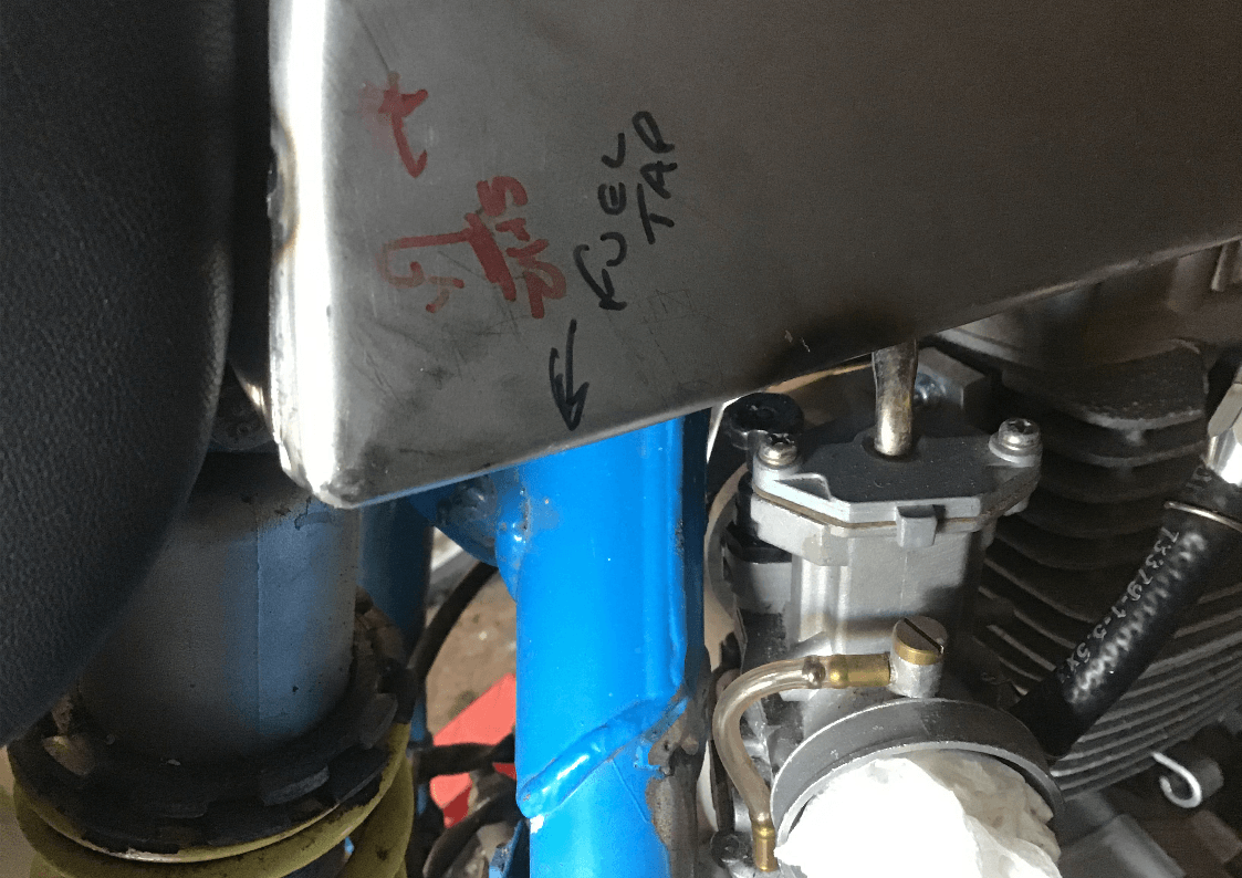 Making motorcycle gas tank