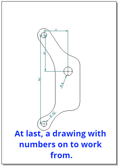 Drawing of engine mount template