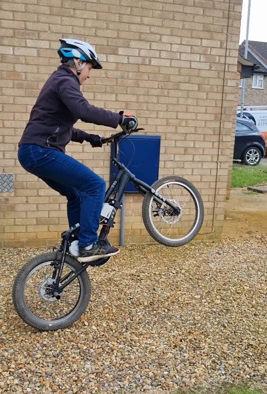 Wheelie attempt on Onza T-Bird Electric Conversion