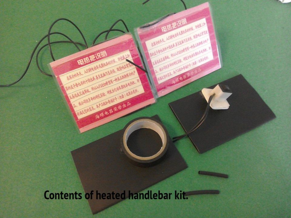 Heated handlebar grip kit