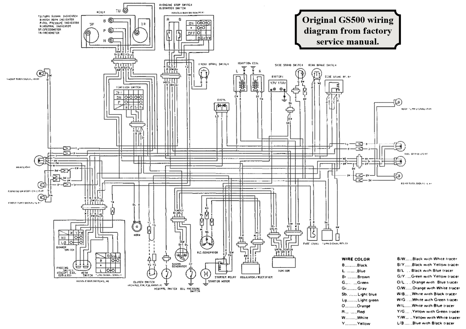 OE GS500 wiring diagram