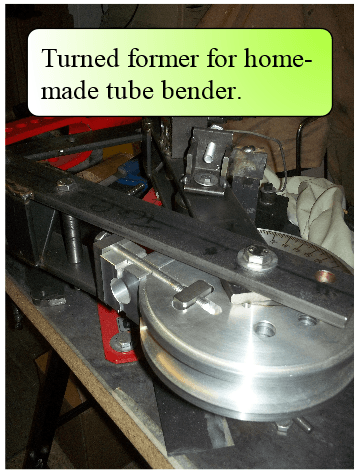 Home-made tube bender former